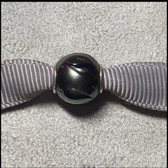 🦪Galatea Pearl🦪 SS Leaf Carved, Black South Sea Pearl *Queen Bead*, New~Worn 2x - Picture 1 of 10